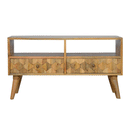 Alsvin Modern 2 Open Slots Wooden Media Unit by Lavishway | TV Units Cabinets-57797