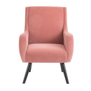 Ruben Black Legs With Fabric Curved Armchair by Lavishway | Armchairs-24125