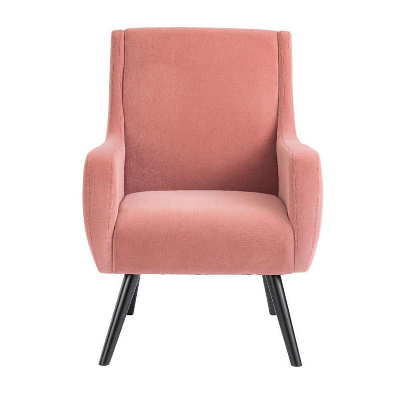 Ruben Black Legs With Fabric Curved Armchair by Lavishway | Armchairs-24125