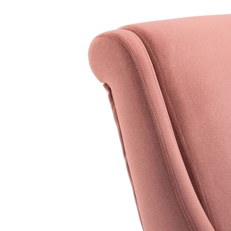 Ruben Black Legs With Fabric Curved Armchair by Lavishway | Armchairs-24137