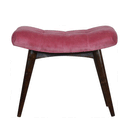 Paola Curved Pink Cotton Velvet Bench by Lavishway | Benches & Storage Benches-57718