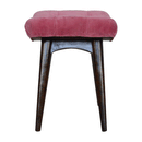 Paola Curved Pink Cotton Velvet Bench by Lavishway | Benches & Storage Benches-57719