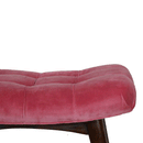 Paola Curved Pink Cotton Velvet Bench by Lavishway | Benches & Storage Benches-57722