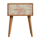 Paola Floral Screen Printed Bedside Table by Lavishway | Bedside Tables-57695