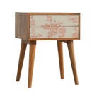 Paola Floral Screen Printed Bedside Table by Lavishway | Bedside Tables-57694