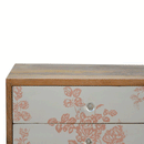 Paola Floral Screen Printed Bedside Table by Lavishway | Bedside Tables-57700