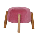 Paola Upholstered Velvet Cone Footstool by Lavishway | Footstool-57661