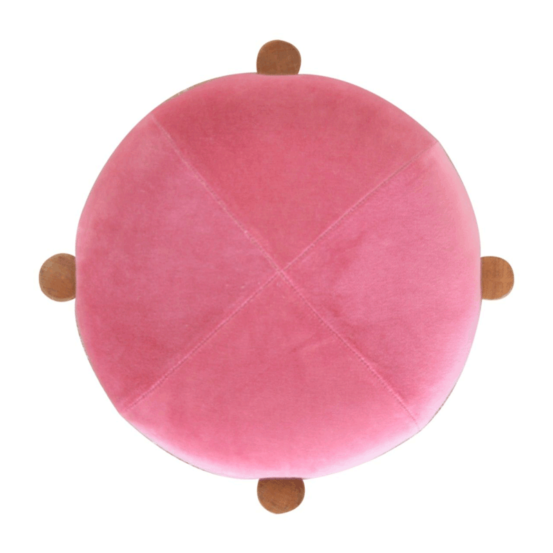 Paola Upholstered Velvet Cone Footstool by Lavishway | Footstool-57662