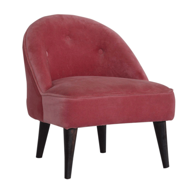 Paola Velvet Fabric Deep Button Chair by Lavishway | Accent Chairs-57644