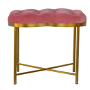 Paola Golden Base Deep Button Footstool by Lavishway | Footstool-57630