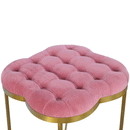 Paola Golden Base Deep Button Footstool by Lavishway | Footstool-57632