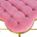 Paola Golden Base Deep Button Footstool by Lavishway | Footstool-57634