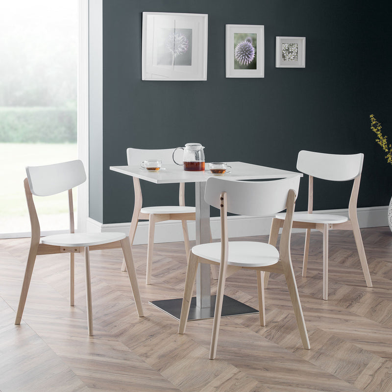 Pisa Wooden Square Dining Table With Pedestal by Lavishway | Dining Tables-61240