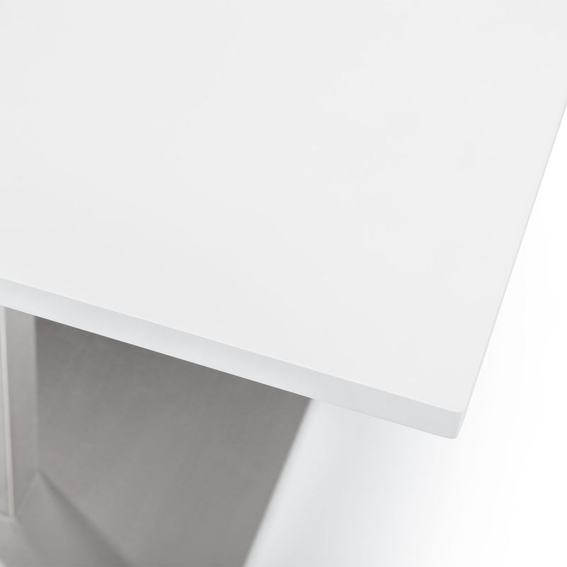 Pisa Wooden Square Dining Table With Pedestal by Lavishway | Dining Tables-61248