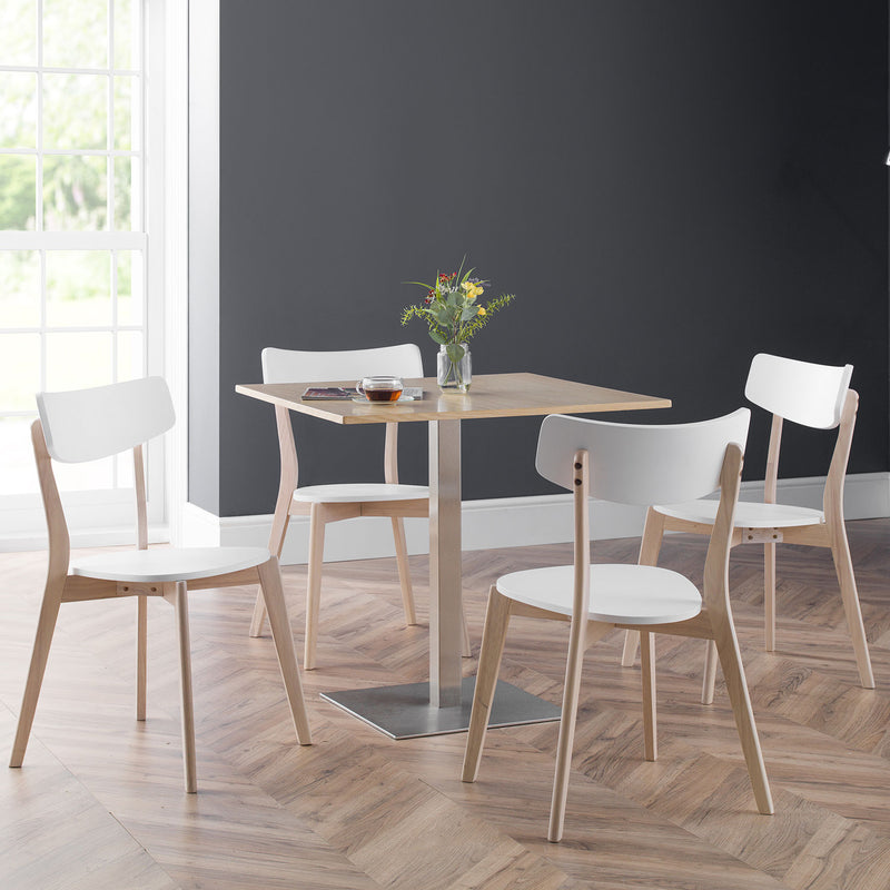 Pisa Wooden Square Dining Table With Pedestal by Lavishway | Dining Tables-61239