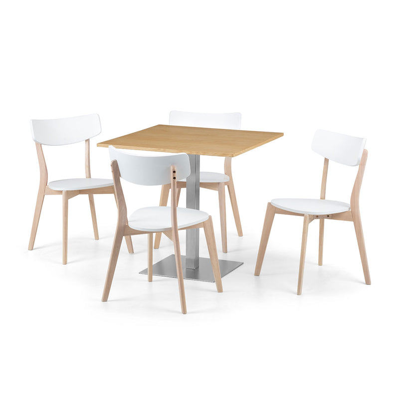 Pisa Wooden Square Dining Table With Pedestal by Lavishway | Dining Tables-61241