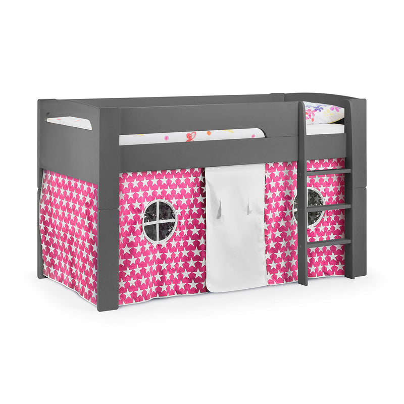 Pluto Mid Sleeper Bed With Tent by Lavishway | Wooden Beds-61223