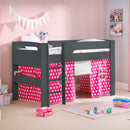 Pluto Mid Sleeper Bed With Tent by Lavishway | Wooden Beds-61219