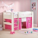 Pluto Mid Sleeper Bed With Tent by Lavishway | Wooden Beds-61215