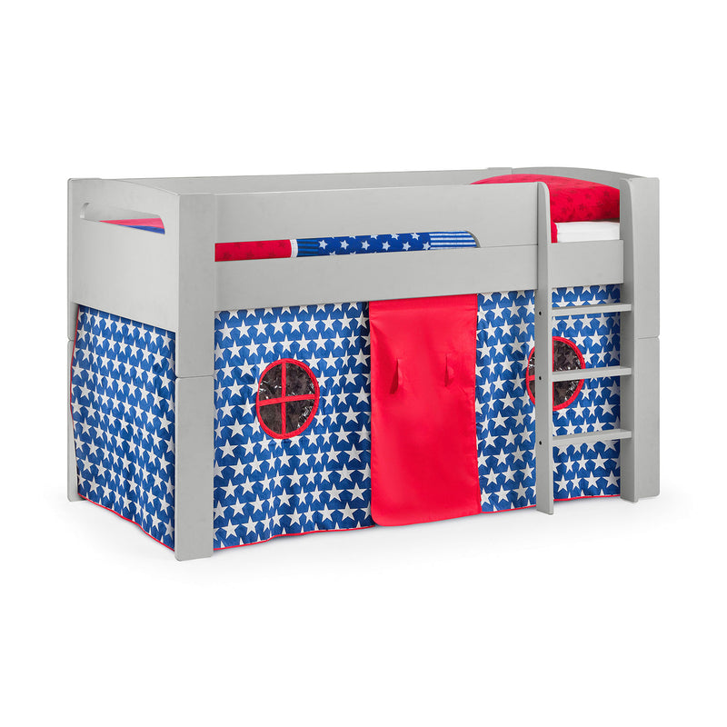 Pluto Mid Sleeper Bed With Tent by Lavishway | Wooden Beds-61217