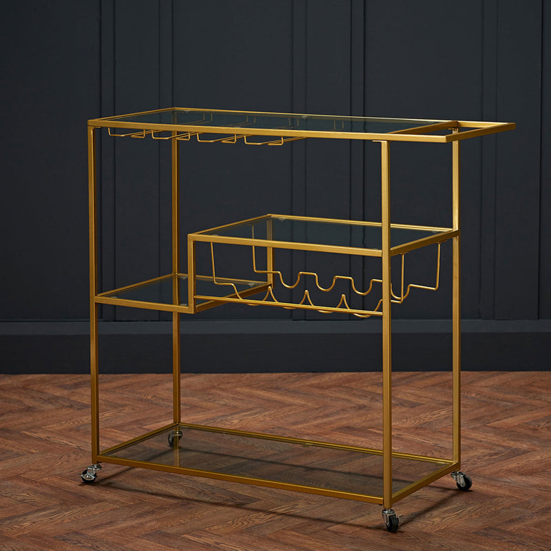 Porter Glass Top Drinks Trolley by Lavishway | Wine Racks-28414