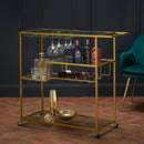 Porter Glass Top Drinks Trolley by Lavishway | Wine Racks-28413