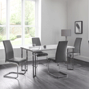 Positano White Marble Effect Top Dining Table by Lavishway | Dining Tables-61230