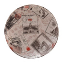 Postcard Pattern Velvet Footstool by Lavishway | Footstool-57920