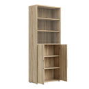 Prima Oak 2 Doors Cabinet With 5 Shelves by Lavishway | Filing Cabinets-28952