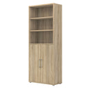 Prima Oak 2 Doors Cabinet With 5 Shelves by Lavishway | Filing Cabinets-28955