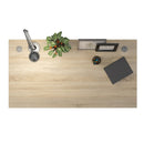 Prima Oak Finish Desk With White Steel Legs by Lavishway | -28780