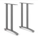 Prima Oak Desk With Silver & Grey Steel Legs by Lavishway | -28793
