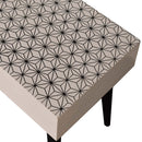 Prima Solid Wood Geometric Pattern Seat Bench by Lavishway | Benches & Storage Benches-57902