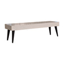 Prima Solid Wood Geometric Pattern Seat Bench by Lavishway | Benches & Storage Benches-57901