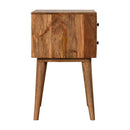 Prima Wood Pattern 2 Drawers Bedside Table by Lavishway | Bedside Tables-57912