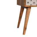 Prima Wood Pattern 2 Drawers Bedside Table by Lavishway | Bedside Tables-57911