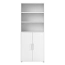 Prima White 2 Doors Cabinet With 5 Shelves by Lavishway | Book Shelves and Cabinets-28988