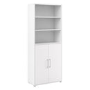 Prima White 2 Doors Cabinet With 5 Shelves by Lavishway | Book Shelves and Cabinets-28987