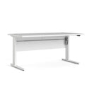 Prima White Desk With White Steel Legs by Lavishway | -28738