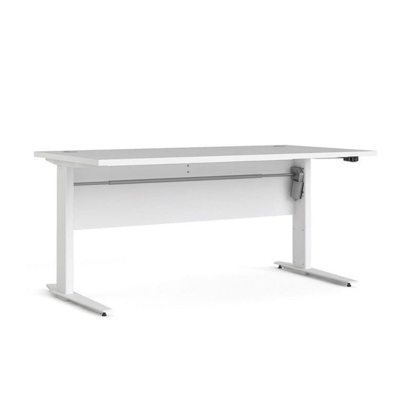 Prima White Desk With White Steel Legs by Lavishway | -28738