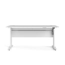 Prima White Desk With White Steel Legs by Lavishway | -28739