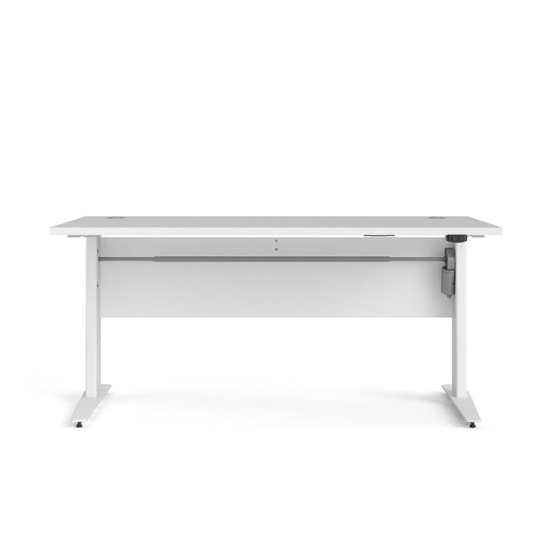 Prima White Desk With White Steel Legs by Lavishway | -28739