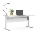 Prima White Desk With White Steel Legs by Lavishway | -28737