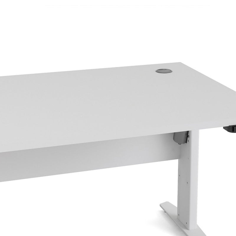 Prima White Desk With White Steel Legs by Lavishway | -28740