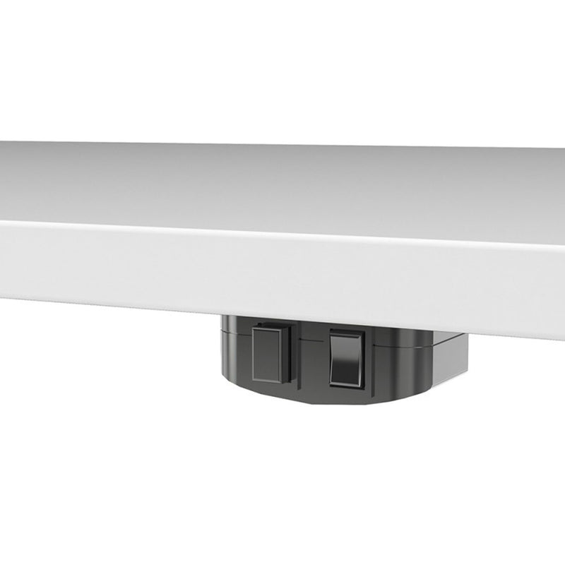 Prima White Desk With White Steel Legs by Lavishway | -28742