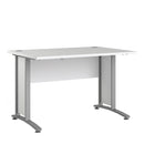 Prima White Desk With Steel Legs by Lavishway | -28917