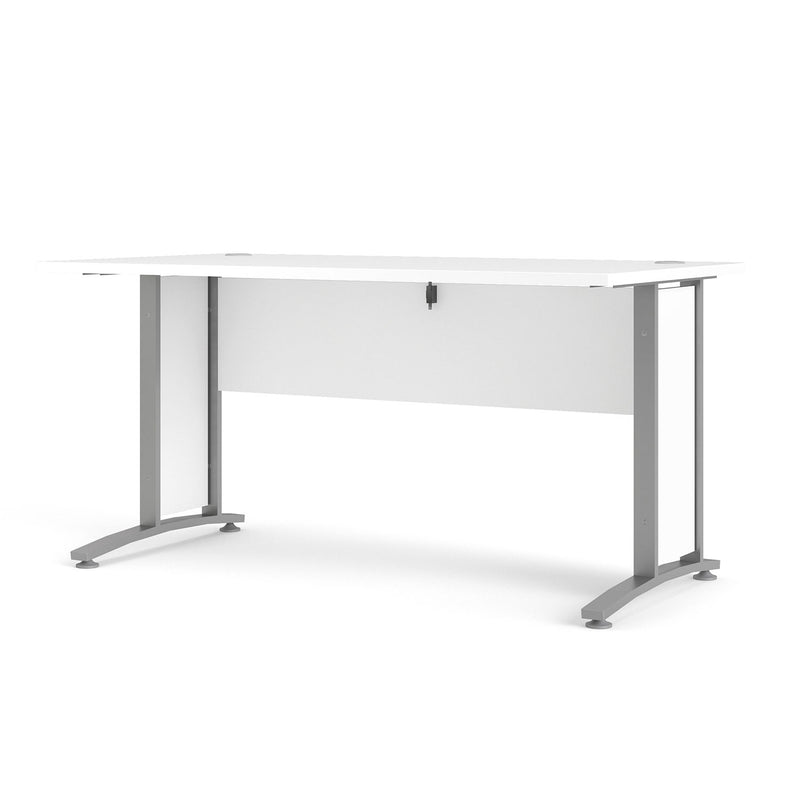 Prima White Desk With Steel Legs by Lavishway | -28914
