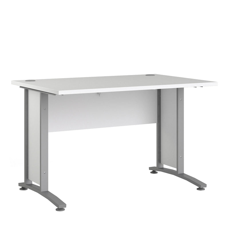 Prima White Desk With Steel Legs by Lavishway | -28917