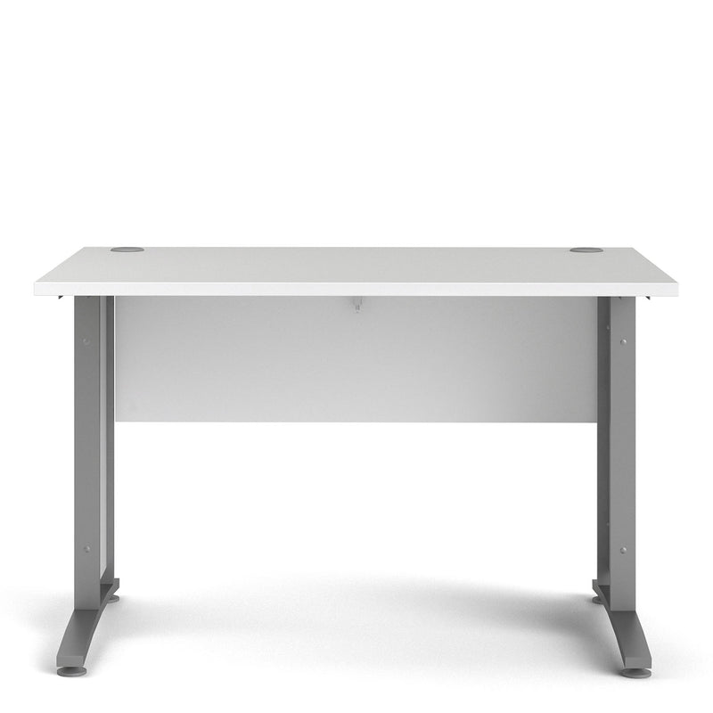 Prima White Desk With Steel Legs by Lavishway | -28921
