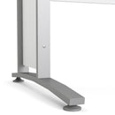 Prima White Desk With Steel Legs by Lavishway | -28924